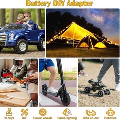 20V Battery Adapter Conversion Kit for Ride-On Toys with Switch Fuse 12AWG DIY