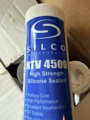 Case of 24 Silco RTV 4500 Food Grade High Strength Silicone Sealant White 10.3oz