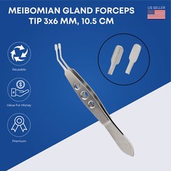 Meibomian Gland Expressor Forceps Tweezer High Precision Dry Eye Eyelid 3x6MM