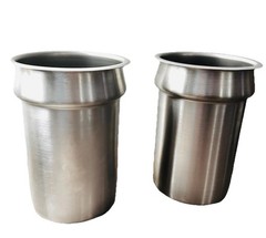Set of 2 Commercial Grade Vollrath 78154 Stainless Steel 2.5 Quart Containers