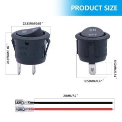 Toggle SWITCH ON/OFF Heavy Duty 6A/250V 10A/125V SPST 2 Pin Terminal Car Boat