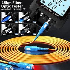 Portable 5-In-1 Fiber Optic Cable Tester with Optical Power Meter, Cable Finder,