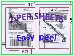 600 Pro Office Shipping Labels-7.0X4.5-Rounded Corner-Blank Labels-Made In USA