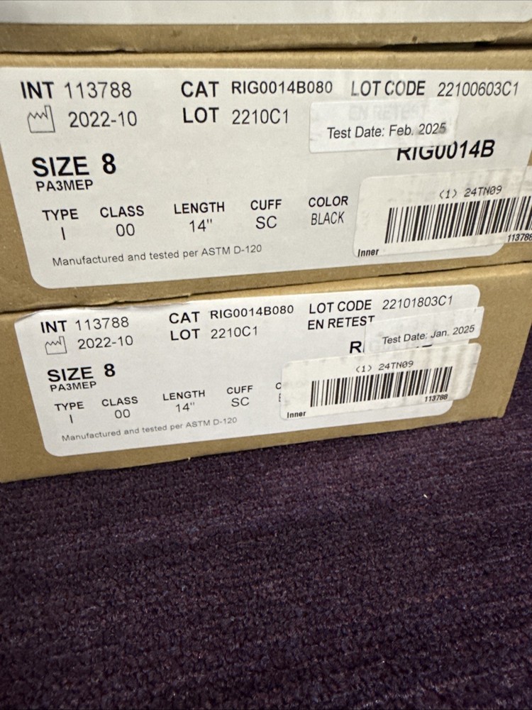 ActivArmr Electrical Insulating Gloves RIG0014B080 Test Date,Feb 2025 Size 8 New
