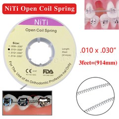 USA Dental Orthodontic Niti Open Coil Spring Spool Dia.010 *030 ” inch 914mm cy