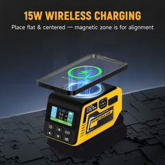 300W Voltage Regulator Compatible with Dewalt 20V Battery, DC 2-30V,Type-c,USB
