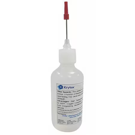 Krytox Lbngpl105 Lubricant, 1 Oz., Needle Nose Bottle, Pfpe, Colorless