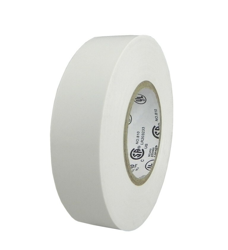 VINYL PVC ELECTRICAL TAPES, 3/4″ X66′, FLAME RETARDANT, 1 ROLL WHITE