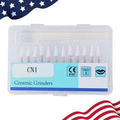 Dental White Stone Flame Mounted Polishing Burs- FG 12/pks Abrasion Point Bur