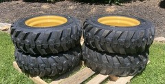 4 NEW 10-16.5 Skid Steer Tires/Wheels/Rims for Caterpillar 216-226 – CAT 10X16.5