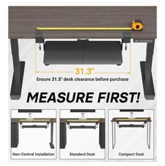 BONTEC KMT01 Under Desk Keyboard Tray, Pull-Out Keyboard & Mouse Platform