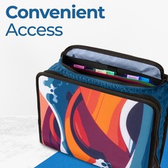 Case-it Mighty Zip Tab Zipper Binder | 3-Inch O-Rings, 600-Capacity, 5-Subjec…