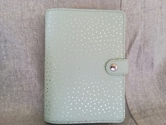 NIB Kikki K Teal Green Silver Leather Personal Planner Notebook Calendar