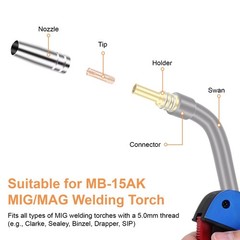 10Pcs Conical Nozzle Gas Nozzle For MB 15AK MIG MAG CO2 Welding Torch Parts