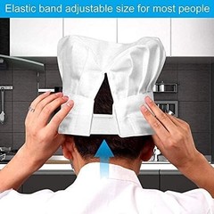Stylish Adjustable Chef Hat for Adults – Perfect for Cooking and Baking, White