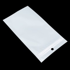 White Clear for Zip Hang Hole Plastic Lock Bags Pouches Retail Package 8cmx13cm