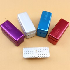 152 Holes Autoclave Dental Burs Cleaning Stand Bur Holder Organizer Box Block