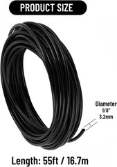 1/8 Inch Marine Grade Heat Shrink Tubing Black Waterproof Electrical Insulation