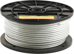 70452 1/8 to 3/16-In Vinyl Coated Galvanized Wire Rope 250-Ft