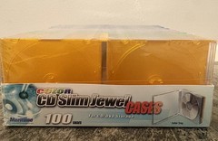 Jewel Cases 100 Pack Multi Color Slim CD/DVD Factory Sealed NEW Meritline