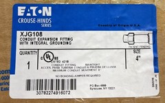 Eaton Crouse Hinds 4″ Conduit Expansion Coupling XJG108HDG