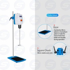 20L-100L Lab Overhead Stirrer Lab Mixer for Processing Chemicals LCD Core Motor