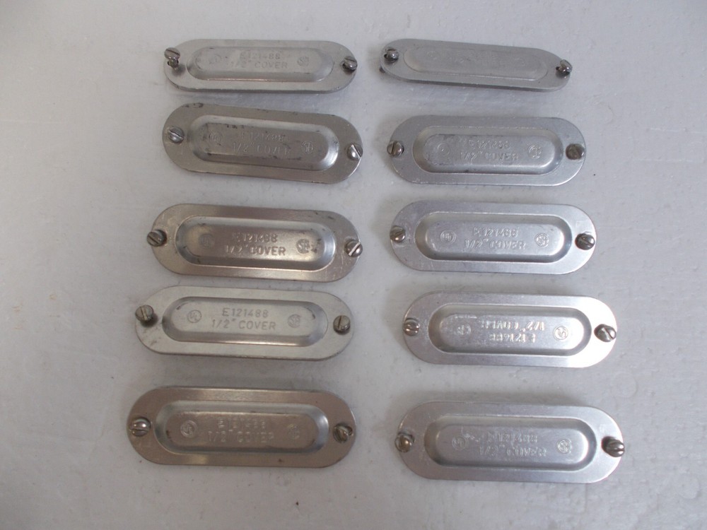 10PCS E121488 Aluminum Conduit Body Cover For LB LC 1/2″ Eaton 150 Box#9S