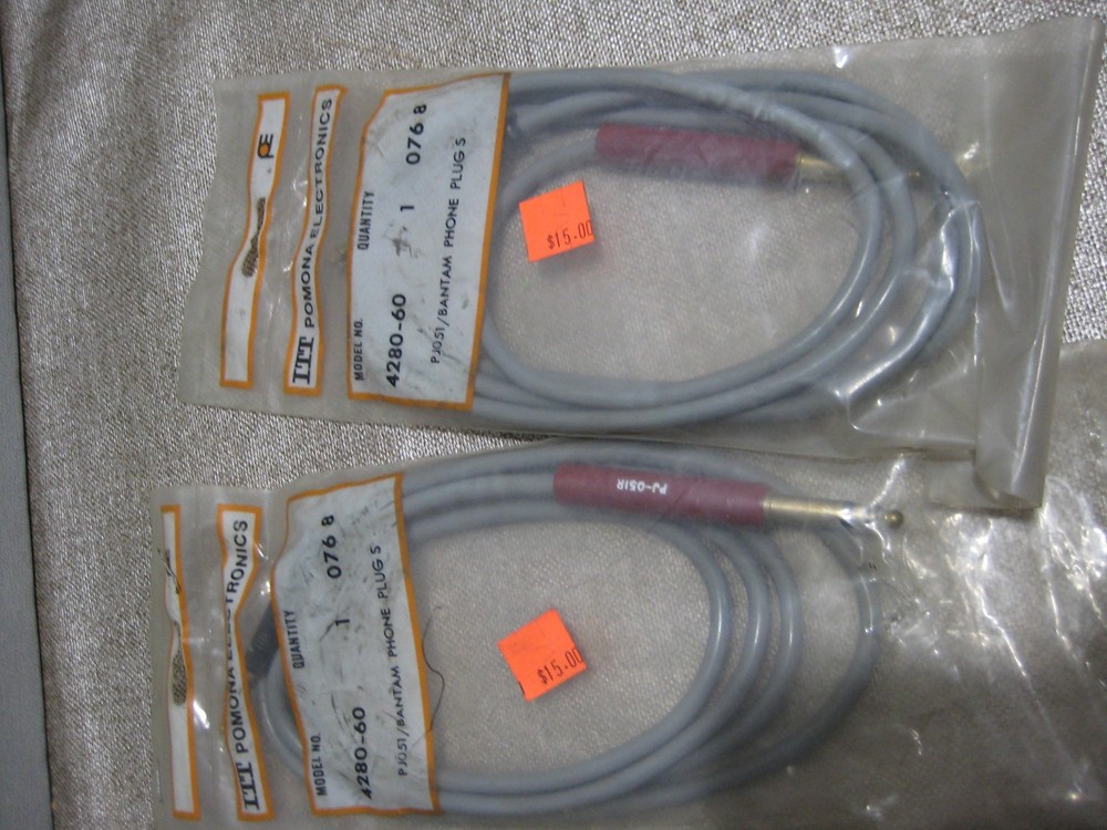 LOT OF 2 ITT POMONA ELECTRONICS 4280-60 NOS CABLES FREE SHIPPING!