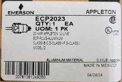 APPLETON ECP2023 125VAC 20A PLUG BRAND NEW IN ORIGINAL BOX