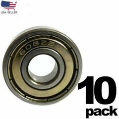 608-ZZ Ball Bearing 8x22x7 Dual Shielded Metal Chrome Skateboard 608Z (10 QTY)