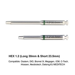Implant Screwdriver Hex Driver Latch 1.2 1.25 T5 Astra Zimmer Thommen ICX Nobel