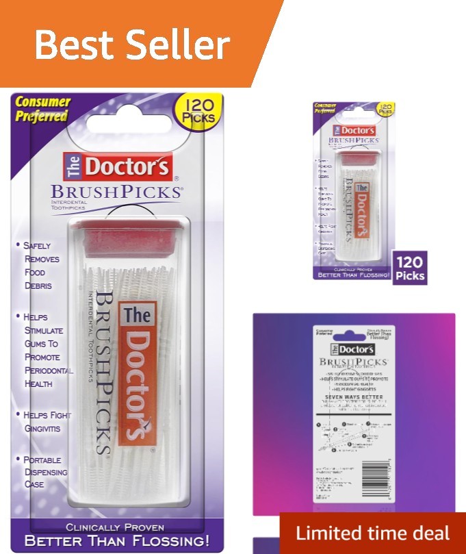 Gentle Interdental Brushes & Dental Pick Combo – 120 Toothpicks for Healthy Gums