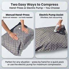 4 Pack Oxford Cloth Vacuum Storage Bags (S/M/L/XL) – Space Saver Vacuum Bags for