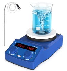 5 Inch Magnetic Stirrer Hotplate 100-1500RPM with Temp Probe Sensor Lab Stirrer