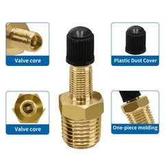 Versatile Air Inflator Adapter 1/4″ NPT (M) to Standard for Schrader Valve (M)