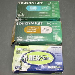 Large lot of Disposable Gloves Nitrile Vinyl Latex, Sizes S / M / L / XL, Exam