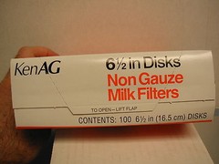 Milk Filter Strainer – For 6.5 inch Disk – Box of 100 – Ken Ag- New