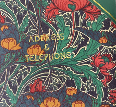 Vintage Liberty of London Address Book, 6″ x 4-1/4″, Fabric-Covered, Unused