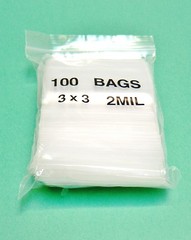 100 Zip Seal Lock Bags 2Mil Clear 3×3 Reclosable Poly Zip Slide 3″ x 3″ Baggies