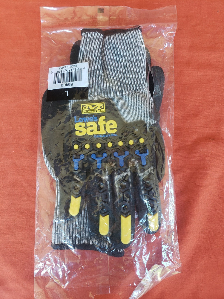 Mechanix Wear Lowe’s Safe Impact Protection Gloves 55404 – Size Large – NEW