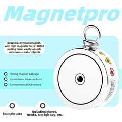 Magnetpro 3000LB’s Complete Double Sided Fishing 3000 LBS Sided, Blue