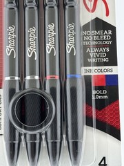 Sharpie Pen 4 Pack Black RED BLUE Ink S-gel Medium 1.0mm 2116198