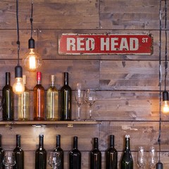 RED HEAD Vintage Style Rustic Street Sign Metal hair redhead dye beautician