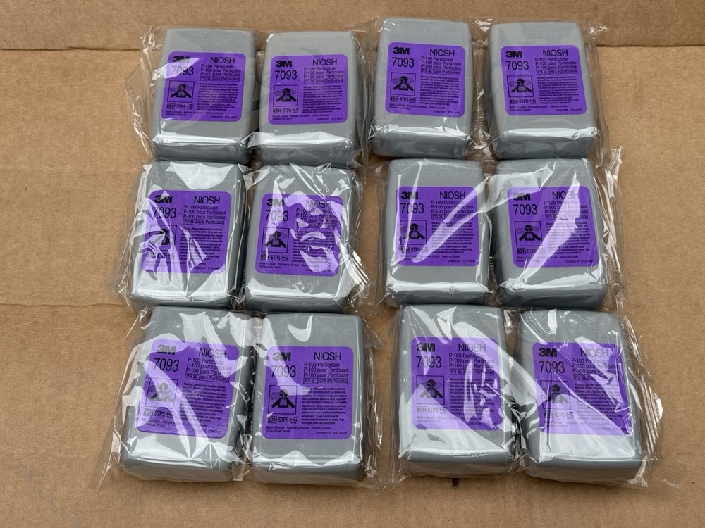 6 PAIRS – 3M 7093 P100 Particulate Filters Respirator Cartridges – EXP 06/2028