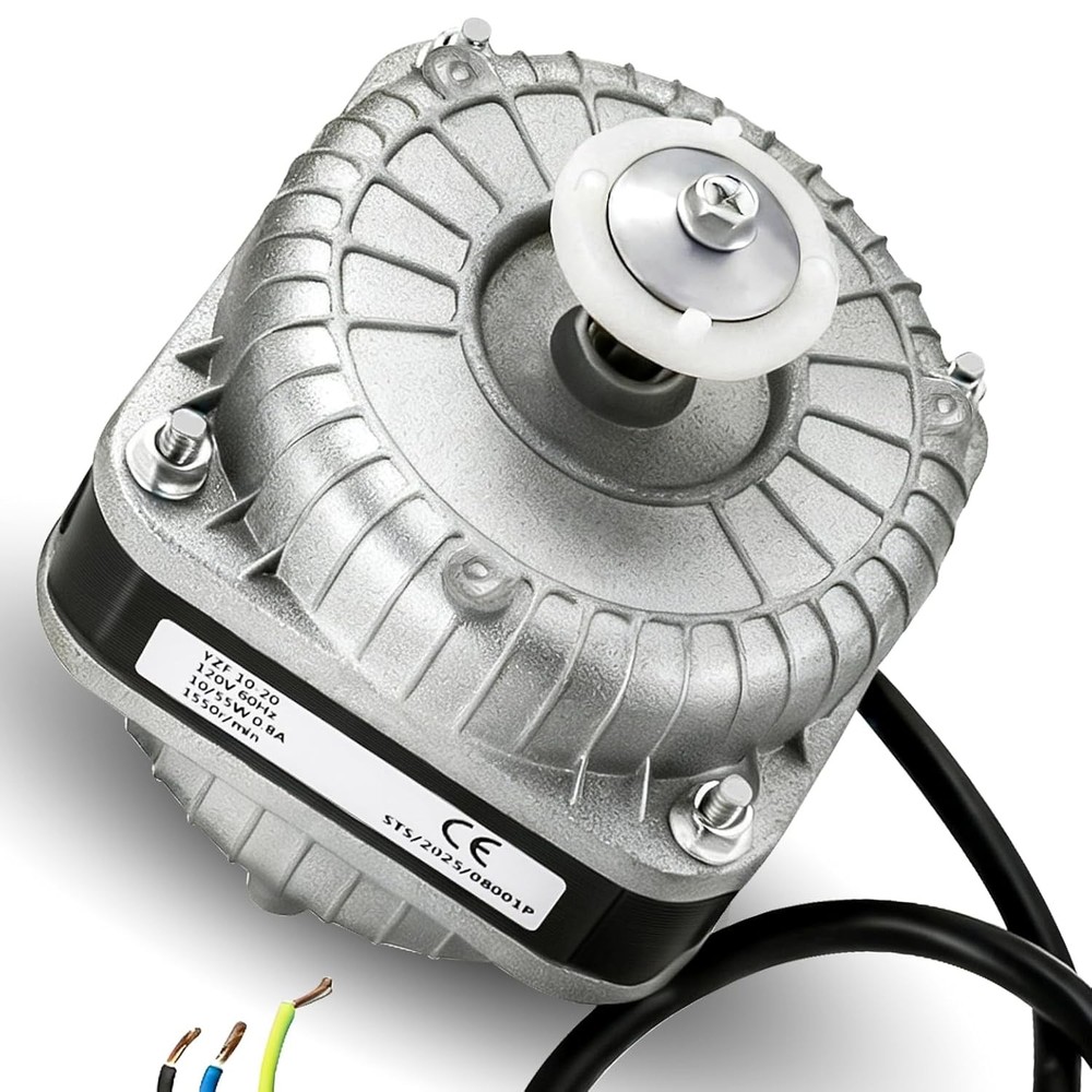 YZF10-20 Condenser Fan Motor AC 120V 60Hz 1550Rpm 10/55W 0.8A Electric Shaded Po