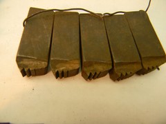 Vintage Pipe Threader (jaws) teeth; 8 complete sets; 2.5;3;3.5;4 in. Teeth good