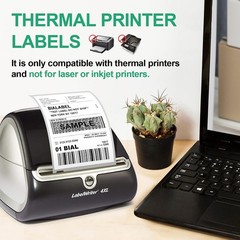 4×6 Direct Thermal Shipping Labels 220 Per Roll Compatible with Dymo 4XL 1744907