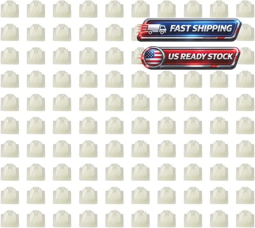 100 PCS License Plate Screw Inserts Nylon Inserts for Front 100 Nut Clip Screws