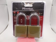 MASTER LOCK 875TLF 2-PACK OUTDOOR COMBINATION LOCK 2″ SHACKLE RESETTABLE SEALED