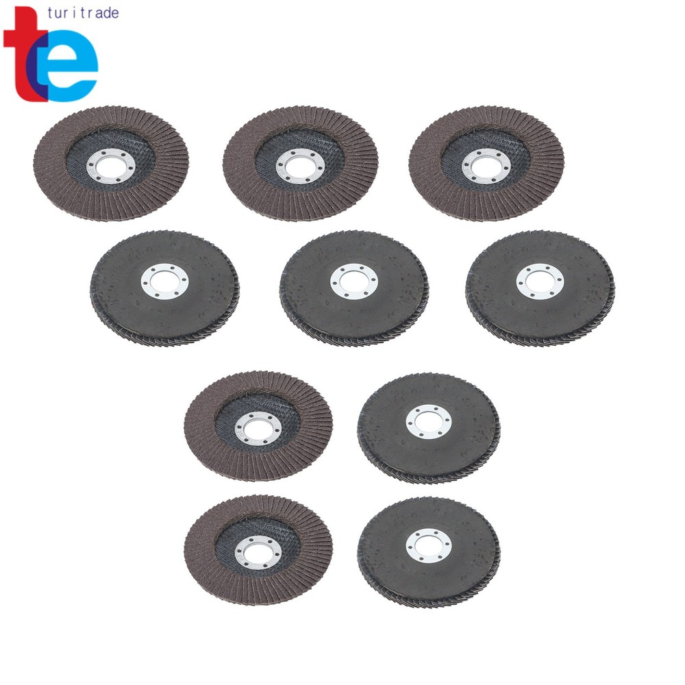 60 Grit Premium Zirconia Grinding Flap Disc 10Pcs 4-1/2″ X 7/8″ Flap Disc Grey